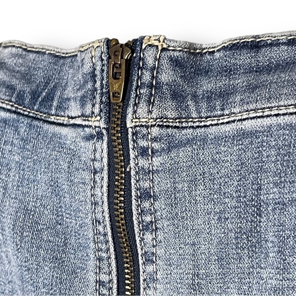 AMERICAN Eagle Zip Front Denim Overall Dress Size 6 - Picture 11 of 15